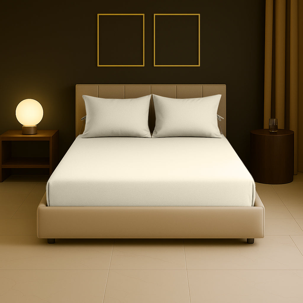 Sabia %100 Pamuk 140x200 +37 cm Yükseklik Lastikli Çarşaf Seti