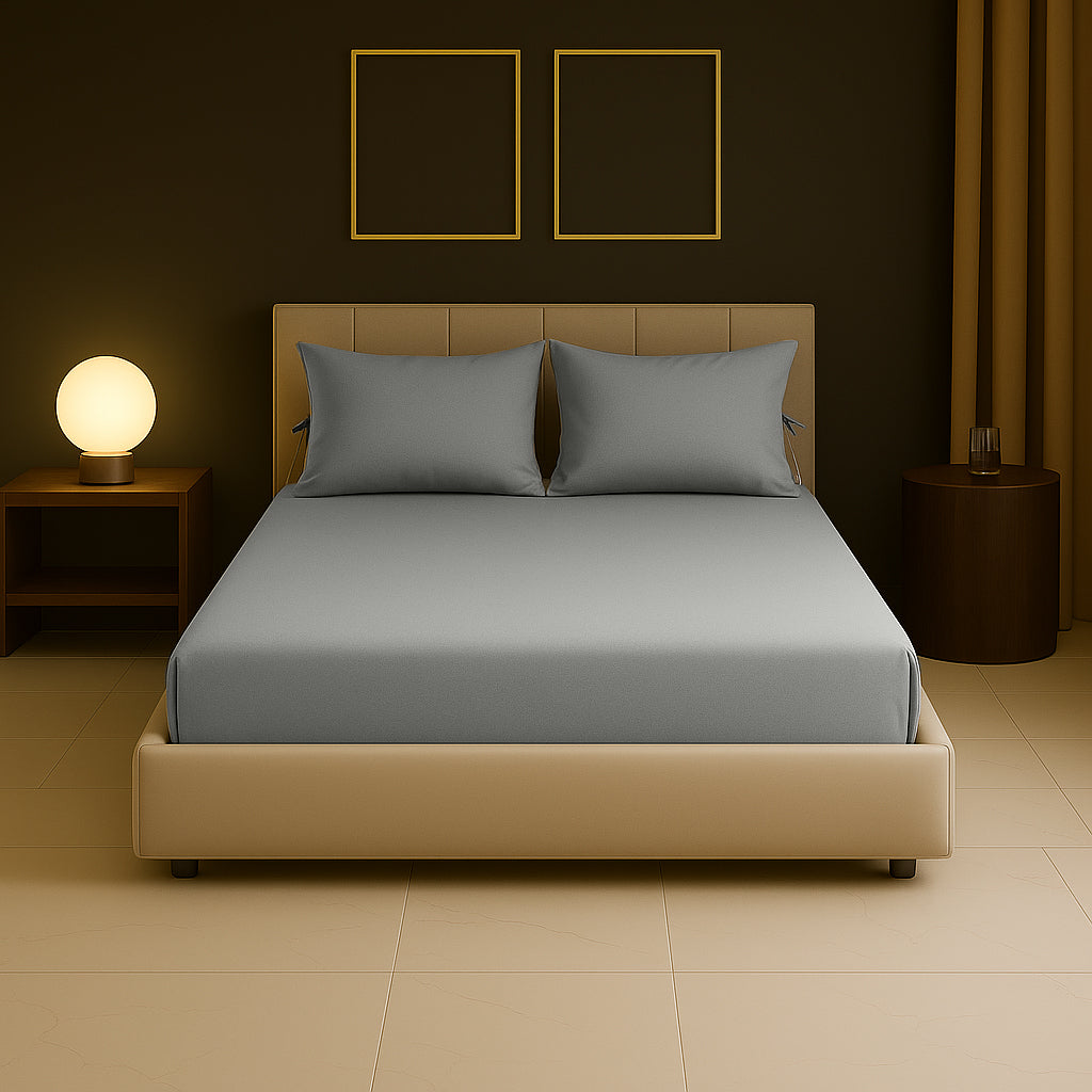 Sabia %100 Pamuk 140x200 +37 cm Yükseklik Lastikli Çarşaf Seti