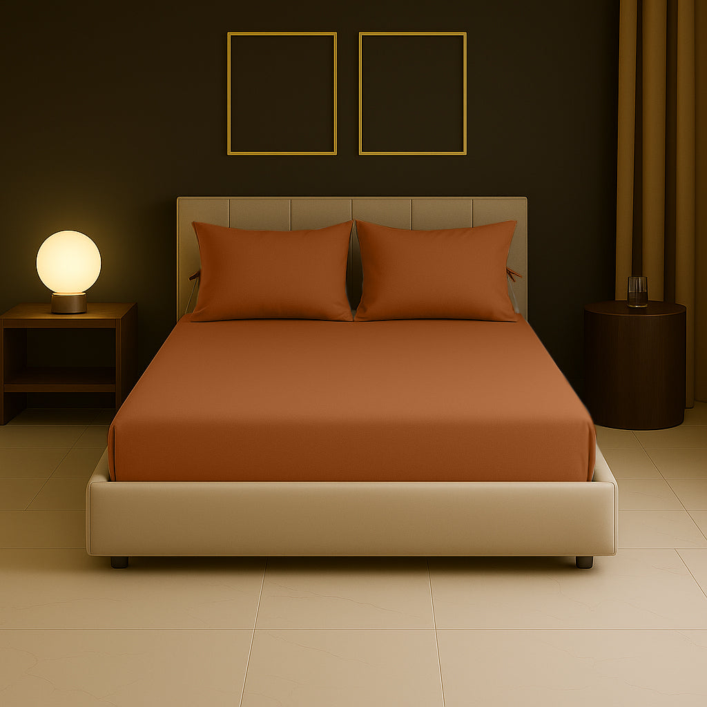 Sabia %100 Pamuk 140x200 +37 cm Yükseklik Lastikli Çarşaf Seti