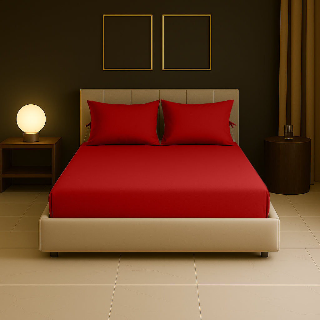 Sabia %100 Pamuk 140x200 +37 cm Yükseklik Lastikli Çarşaf Seti