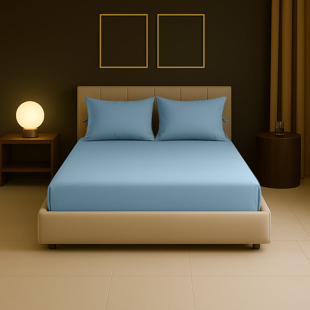 Sabia %100 Pamuk 140x200 +37 cm Yükseklik Lastikli Çarşaf Seti