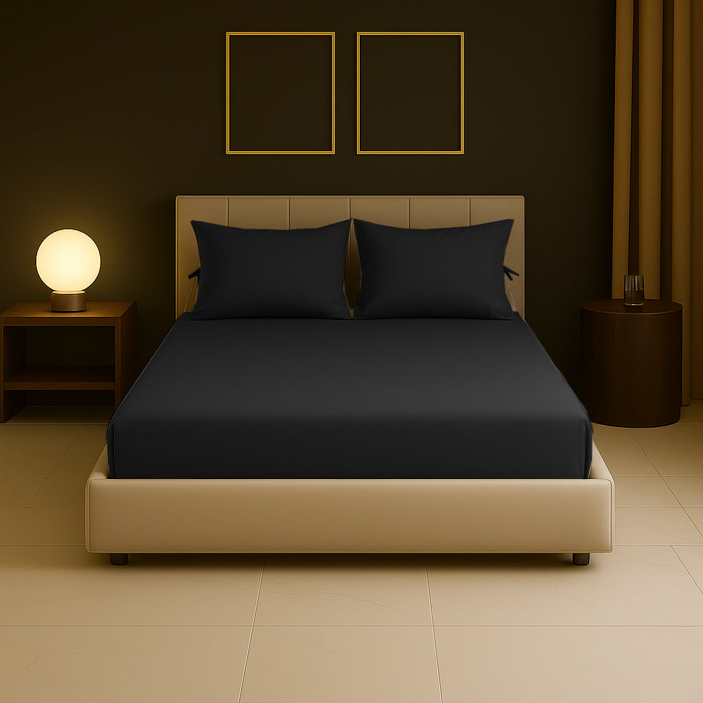 Sabia %100 Pamuk 140x200 +37 cm Yükseklik Lastikli Çarşaf Seti