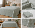 Sabia Daily 170x220 cm Tek Kişilik Yazlık Pike Pamuk Polyester Karışımlı Hafif Yatak Örtüsü Pike - Yeşil