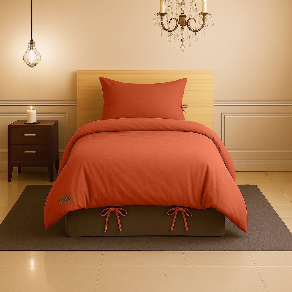 Sabia %100 Pamuk 100x200 cm + 37 cm Yüksekliğe Uygun Tek Kişilik Nevresim Takımı